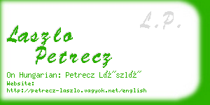 laszlo petrecz business card